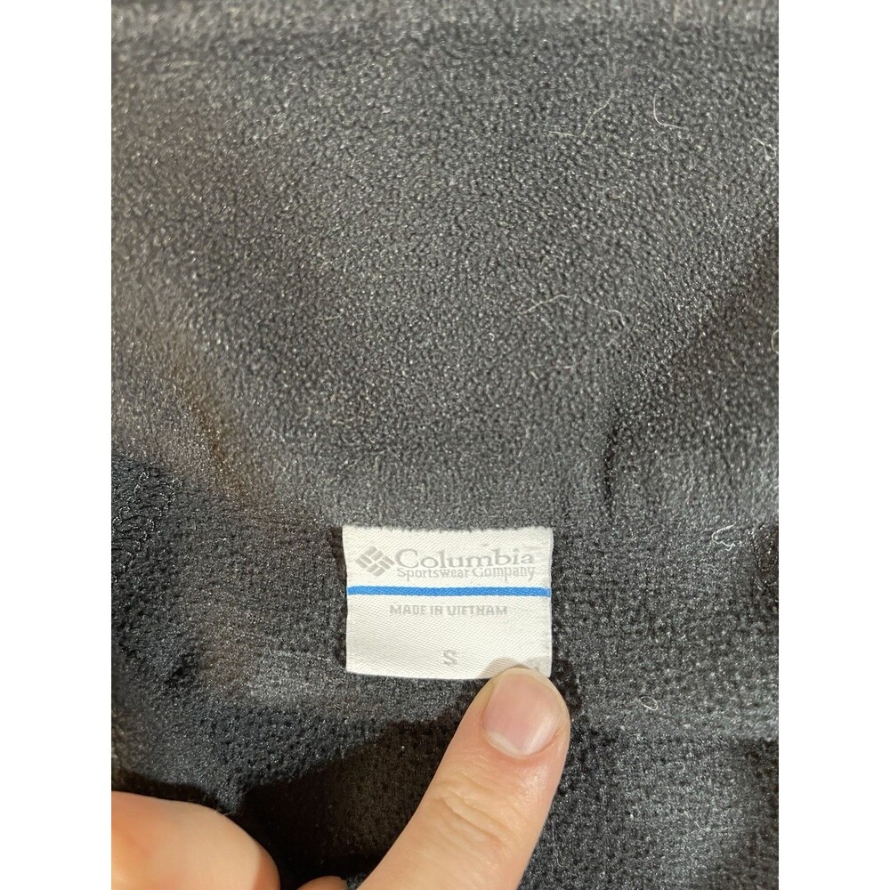Columbia Sweater Black Full Zip Pockets Fleece Logo Casual Womens Size S Small - Picture 3 of 6